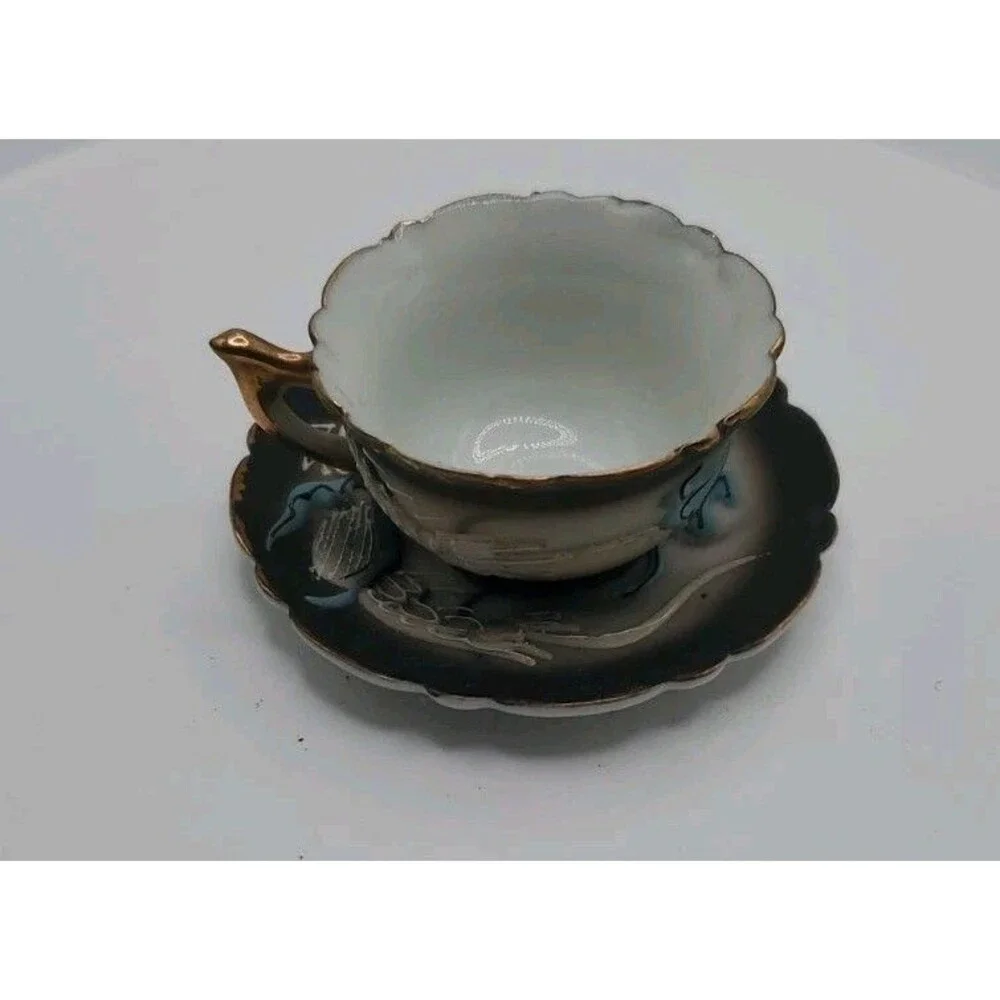VINTAGE 1950'S MINIATURE DRAGONWARE CUP AND SAUCER SET